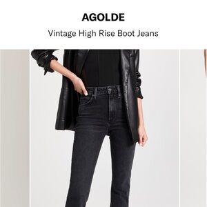 Agolde 30 Riley crop black Jean
